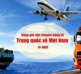 VẬN CHUYỂN HÀNG HOÁ TỪ TRUNG QUỐC VỀ VIỆT NAM TRỌN GÓI